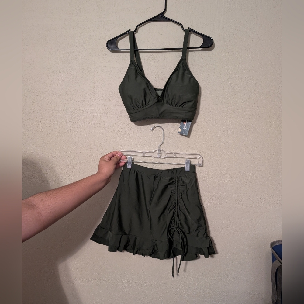 Olive Green Bikini Set